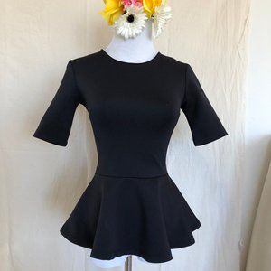 H&M Scuba Top Peplum 3/4 sleeve